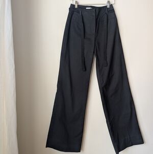 Anthropologie Wide Leg Black Chinos